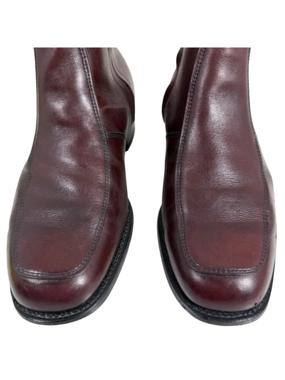 EXECUTIVE IMPERIALS Vintage Burgundy Leather Side Zip Dress Boots Mens SZ 7 4E